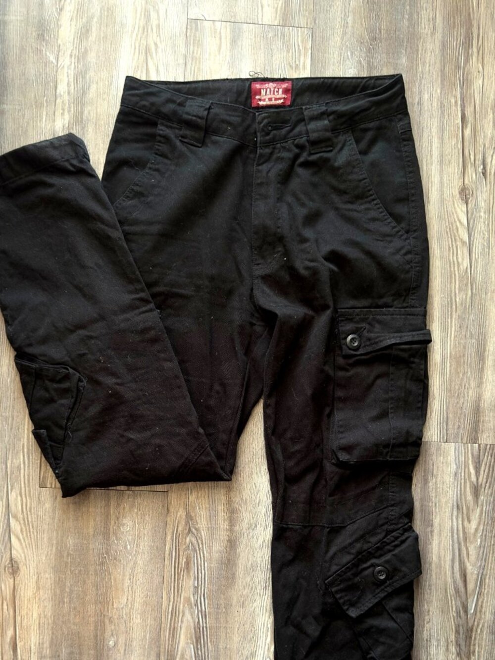 Match Black Cargo Pants